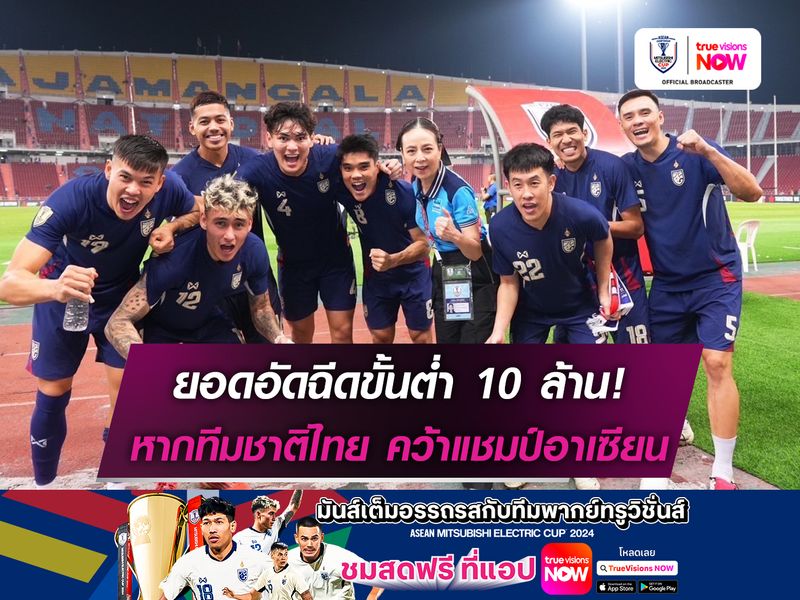 ยอดอัดฉีดรวมกว่า 10 ล้าน! หากทีมชาติไทย คว้าแชมป์อาเซียน 
