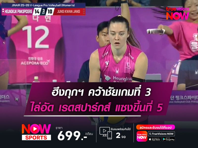 ฮึงกุกฯ เก็บชัยนัดที่ 3 ของฤดูกาล ขยับแซง เรดสปาร์กส์ ขึ้นมารั้งที่ 5