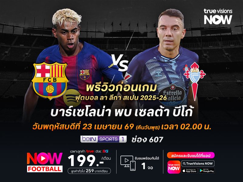 บาร์เซโลน่าฟอร์มแรงไม่หยุด จะเปิดรังทุบ เซลต้า บีโก้ ทิ้ง 9 แต้ม