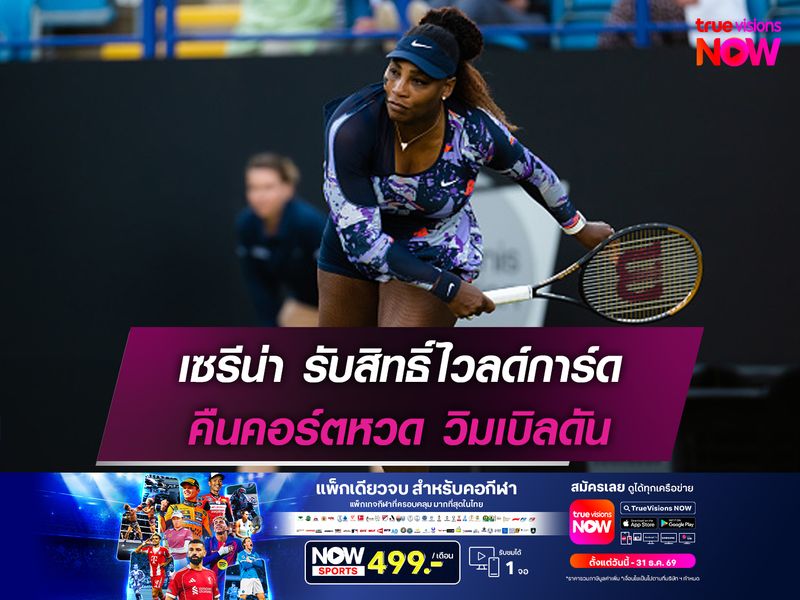 เซรีน่า รับสิทธิ์ไวลด์การ์ด คืนคอร์ตหวด วิมเบิลดัน